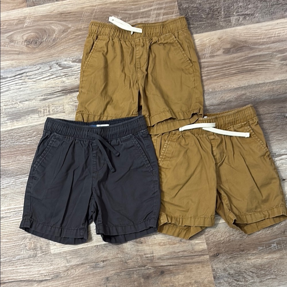 Kids Tan and charcoal Shorts Set